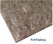 felt or wool padding